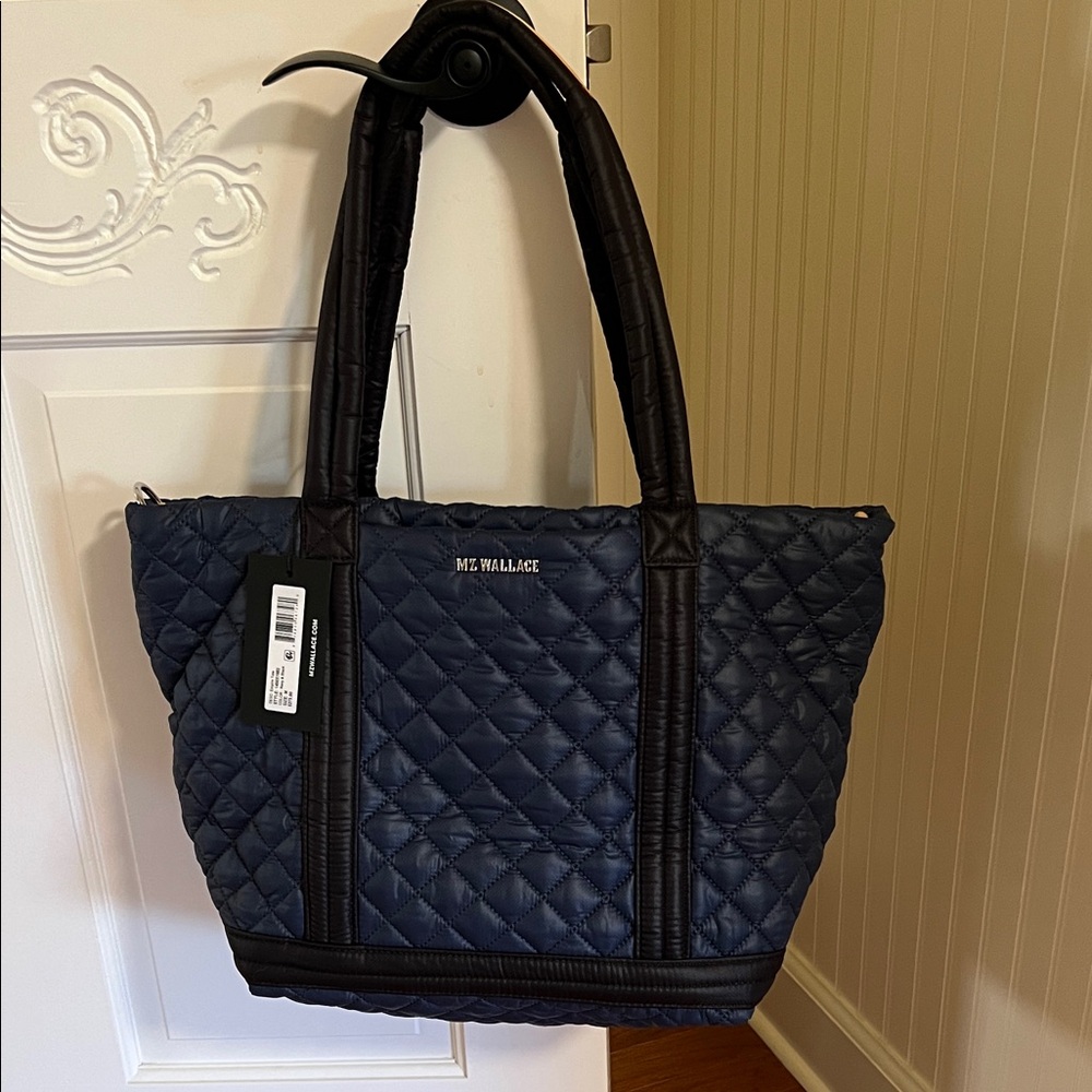 MZ Wallace Medium Empire Tote - Navy & Black